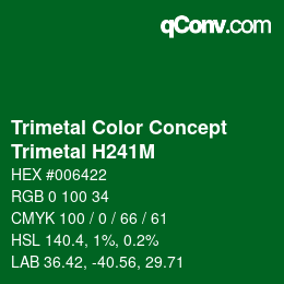 Color code: Trimetal Color Concept - Trimetal H241M | qconv.com