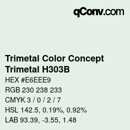 カラーコード: Trimetal Color Concept - Trimetal H303B | qconv.com