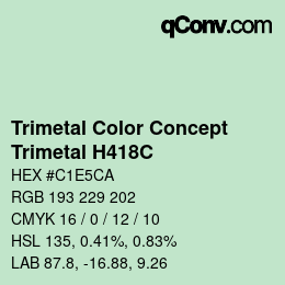 Color code: Trimetal Color Concept - Trimetal H418C | qconv.com