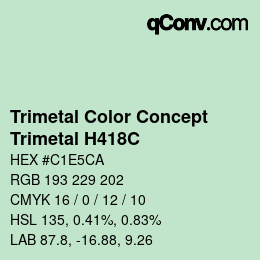 Código de color: Trimetal Color Concept - Trimetal H418C | qconv.com