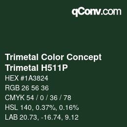 Farbcode: Trimetal Color Concept - Trimetal H511P | qconv.com
