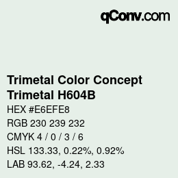 カラーコード: Trimetal Color Concept - Trimetal H604B | qconv.com