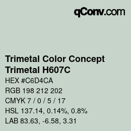 Color code: Trimetal Color Concept - Trimetal H607C | qconv.com