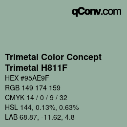 カラーコード: Trimetal Color Concept - Trimetal H811F | qconv.com