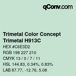 Color code: Trimetal Color Concept - Trimetal H913C | qconv.com