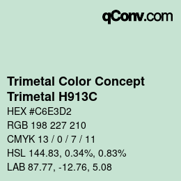 カラーコード: Trimetal Color Concept - Trimetal H913C | qconv.com