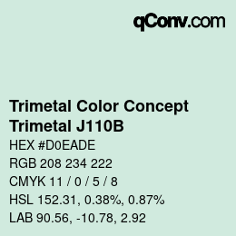 Farbcode: Trimetal Color Concept - Trimetal J110B | qconv.com