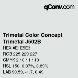 カラーコード: Trimetal Color Concept - Trimetal J502B | qconv.com