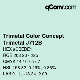 Color code: Trimetal Color Concept - Trimetal J712B | qconv.com