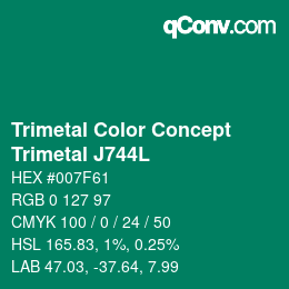 Color code: Trimetal Color Concept - Trimetal J744L | qconv.com