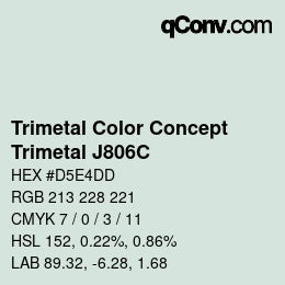 Código de color: Trimetal Color Concept - Trimetal J806C | qconv.com