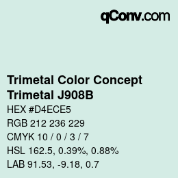 Color code: Trimetal Color Concept - Trimetal J908B | qconv.com