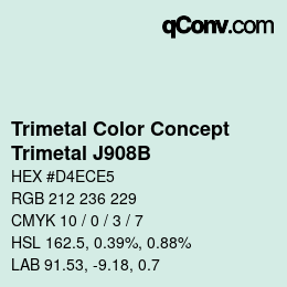 カラーコード: Trimetal Color Concept - Trimetal J908B | qconv.com