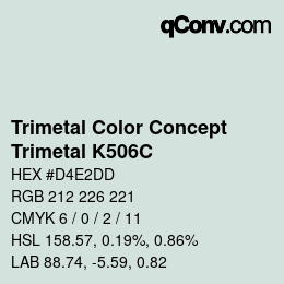 Farbcode: Trimetal Color Concept - Trimetal K506C | qconv.com