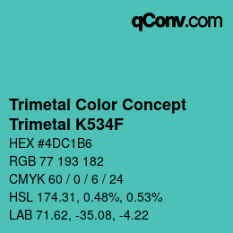 カラーコード: Trimetal Color Concept - Trimetal K534F | qconv.com