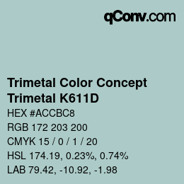 Code couleur: Trimetal Color Concept - Trimetal K611D | qconv.com