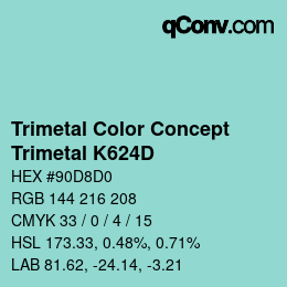 Color code: Trimetal Color Concept - Trimetal K624D | qconv.com