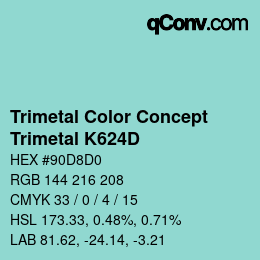 カラーコード: Trimetal Color Concept - Trimetal K624D | qconv.com