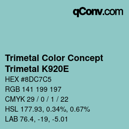 Color code: Trimetal Color Concept - Trimetal K920E | qconv.com