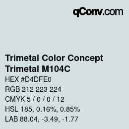 Color code: Trimetal Color Concept - Trimetal M104C | qconv.com