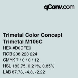 Code couleur: Trimetal Color Concept - Trimetal M106C | qconv.com