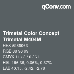 カラーコード: Trimetal Color Concept - Trimetal M404M | qconv.com