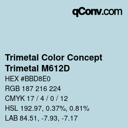 Color code: Trimetal Color Concept - Trimetal M612D | qconv.com