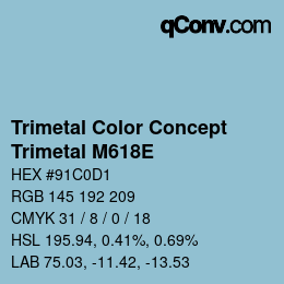 Color code: Trimetal Color Concept - Trimetal M618E | qconv.com