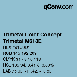 カラーコード: Trimetal Color Concept - Trimetal M618E | qconv.com