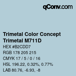 カラーコード: Trimetal Color Concept - Trimetal M711D | qconv.com