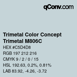 Farbcode: Trimetal Color Concept - Trimetal M806C | qconv.com