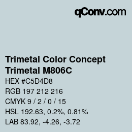 Color code: Trimetal Color Concept - Trimetal M806C | qconv.com