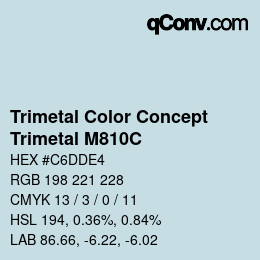 Code couleur: Trimetal Color Concept - Trimetal M810C | qconv.com