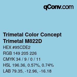 Color code: Trimetal Color Concept - Trimetal M822D | qconv.com