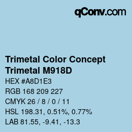 Color code: Trimetal Color Concept - Trimetal M918D | qconv.com
