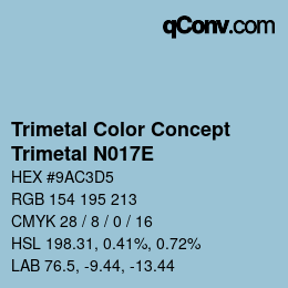 カラーコード: Trimetal Color Concept - Trimetal N017E | qconv.com