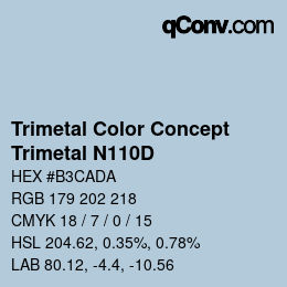 Color code: Trimetal Color Concept - Trimetal N110D | qconv.com