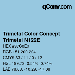 Color code: Trimetal Color Concept - Trimetal N122E | qconv.com