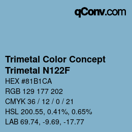 Color code: Trimetal Color Concept - Trimetal N122F | qconv.com