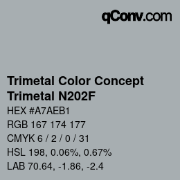 カラーコード: Trimetal Color Concept - Trimetal N202F | qconv.com