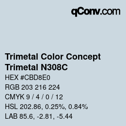 Color code: Trimetal Color Concept - Trimetal N308C | qconv.com