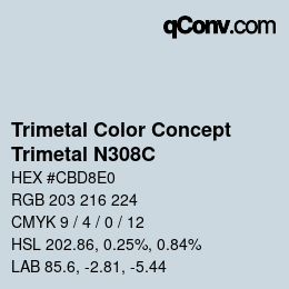 Code couleur: Trimetal Color Concept - Trimetal N308C | qconv.com