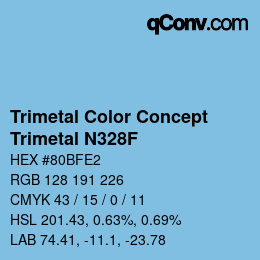 Color code: Trimetal Color Concept - Trimetal N328F | qconv.com