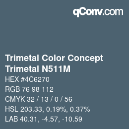 Color code: Trimetal Color Concept - Trimetal N511M | qconv.com