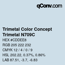 カラーコード: Trimetal Color Concept - Trimetal N709C | qconv.com