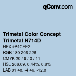 Color code: Trimetal Color Concept - Trimetal N714D | qconv.com