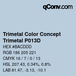 カラーコード: Trimetal Color Concept - Trimetal P013D | qconv.com