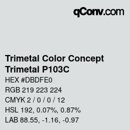 Color code: Trimetal Color Concept - Trimetal P103C | qconv.com