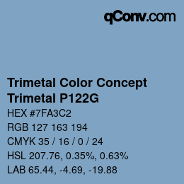 Color code: Trimetal Color Concept - Trimetal P122G | qconv.com