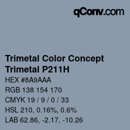 Color code: Trimetal Color Concept - Trimetal P211H | qconv.com